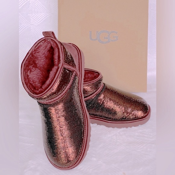 SALE - UGG Classic Ultra Mini Mirror Ball Booties - Wild Grape - Picture 2 of 13